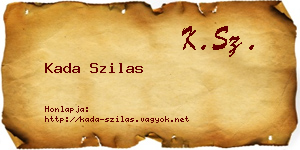 Kada Szilas névjegykártya